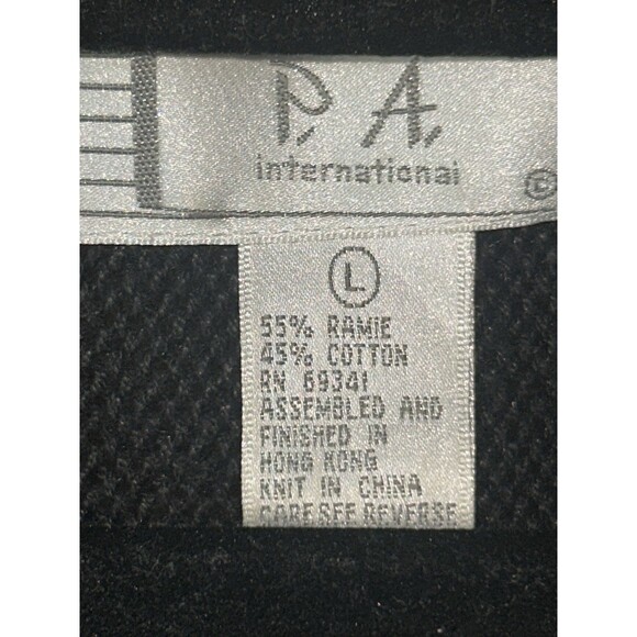 P A International VTG Retro Womens L Oversized  Holiday  Sweater Shoulder Pads - Picture 4 of 8